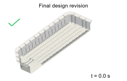 Optimized RTM Fill Front Progression: SimuFill Simulation of the Proxxima™ Battery Housing.